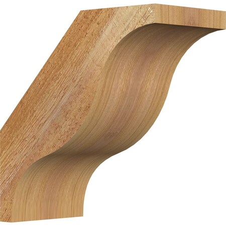 Ekena Millwork 4"W x 8"D x 8"H Funston Rough Sawn Knee Brace, Western Red Cedar BRC04X08X08FST00RWR